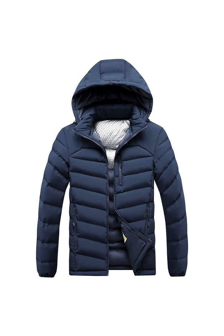 Herren Steppjacke mit Thermoisolierung, Kapuze und reflektierendem Innenfutter – Marzano