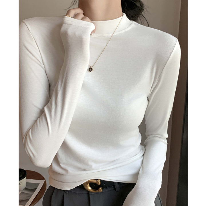 Damen Elegantes Langarmshirt mit hochgeschlossenem Kragen Echo Archiv