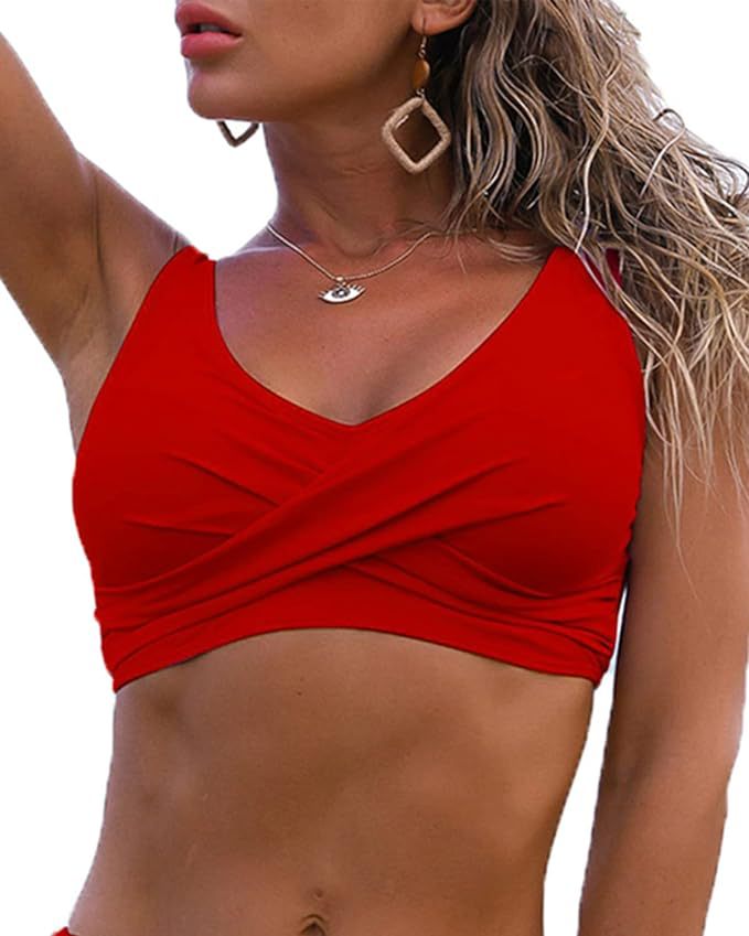Damen Sportliches Wickel-Bikinioberteil Echo Archiv