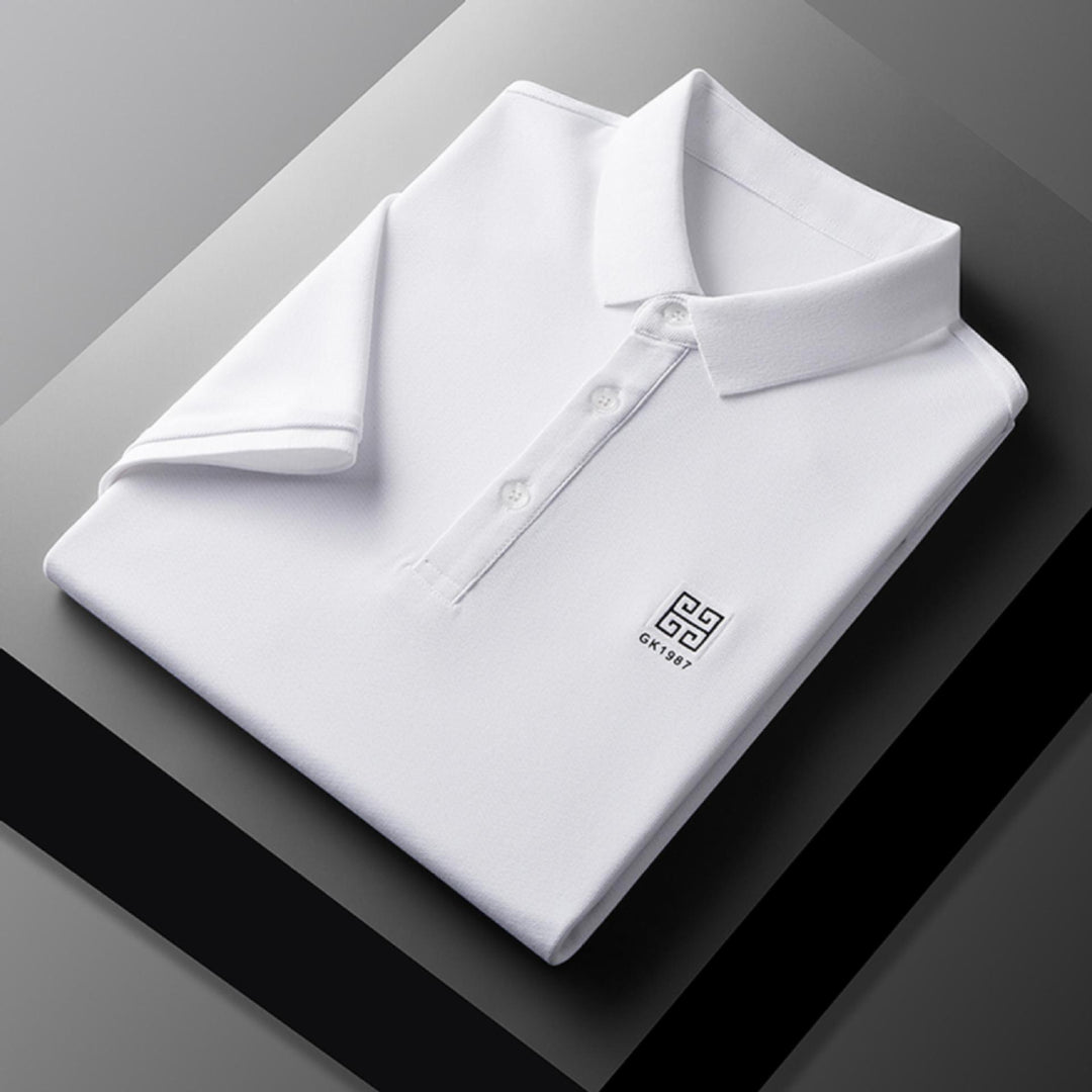 Herren klassisches Poloshirt mit feiner Piqué-Struktur und eleganten Details Echoarchiv