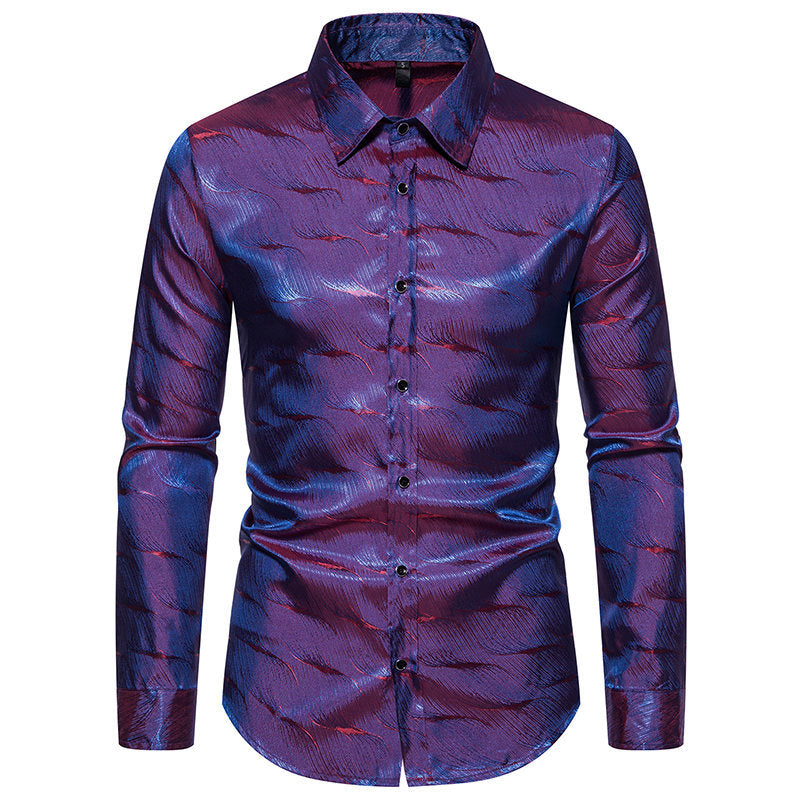 Herren Elegantes Hemd mit einzigartigem Strukturdesign Echoarchiv