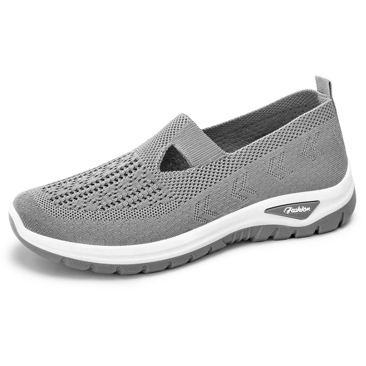 Damen nan gestrickter Schlupfsneaker mit atmungsaktivem Obermaterial und stoßdämpfender Profilsohle Echo Archiv