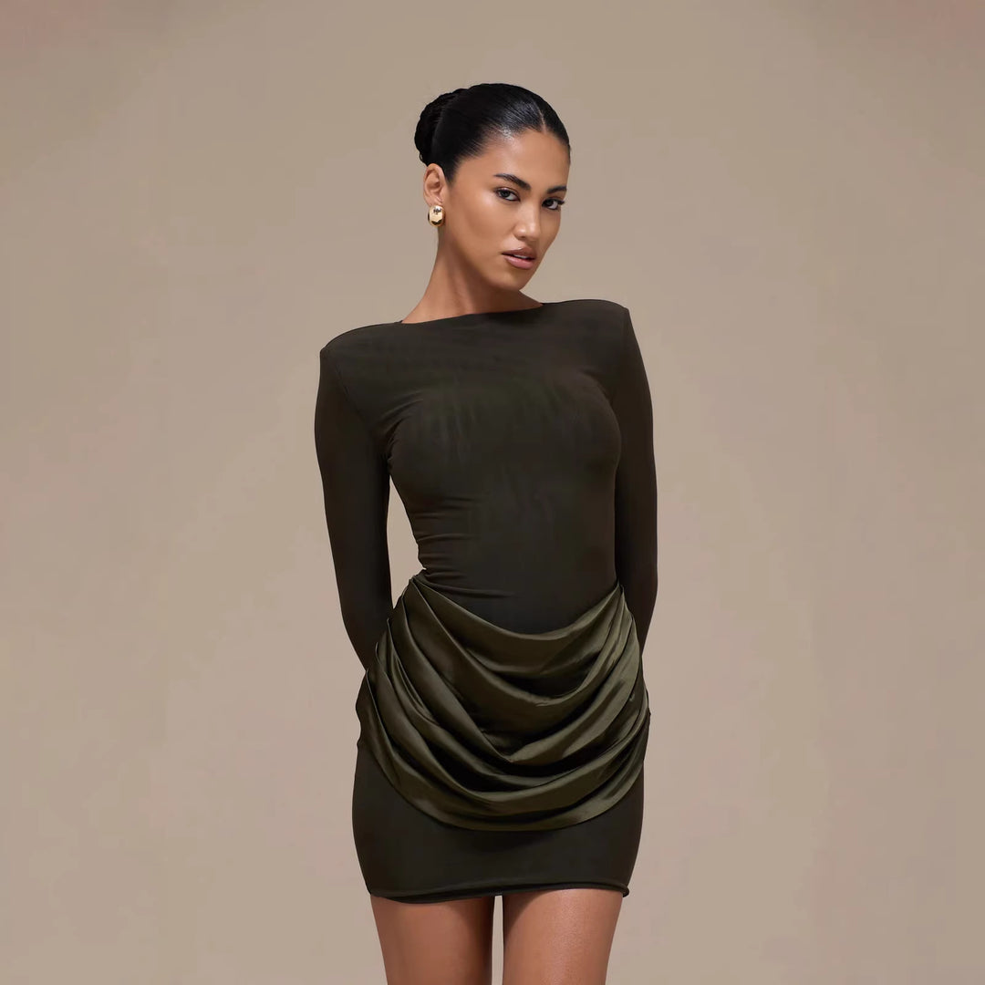Damen Elegantes Minikleid mit Wickeldetails Echo Archiv