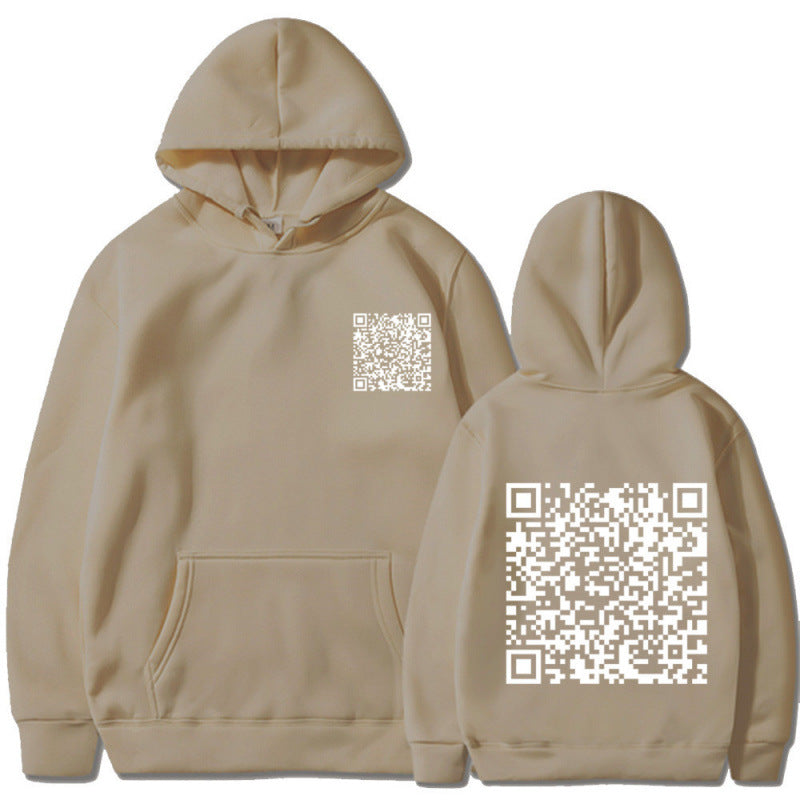 Damen Sportlicher Kapuzenpullover mit QR-Code Echoarchiv