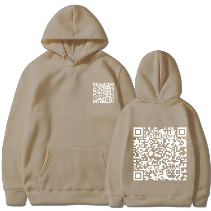 Damen Sportlicher Kapuzenpullover mit QR-Code Echoarchiv