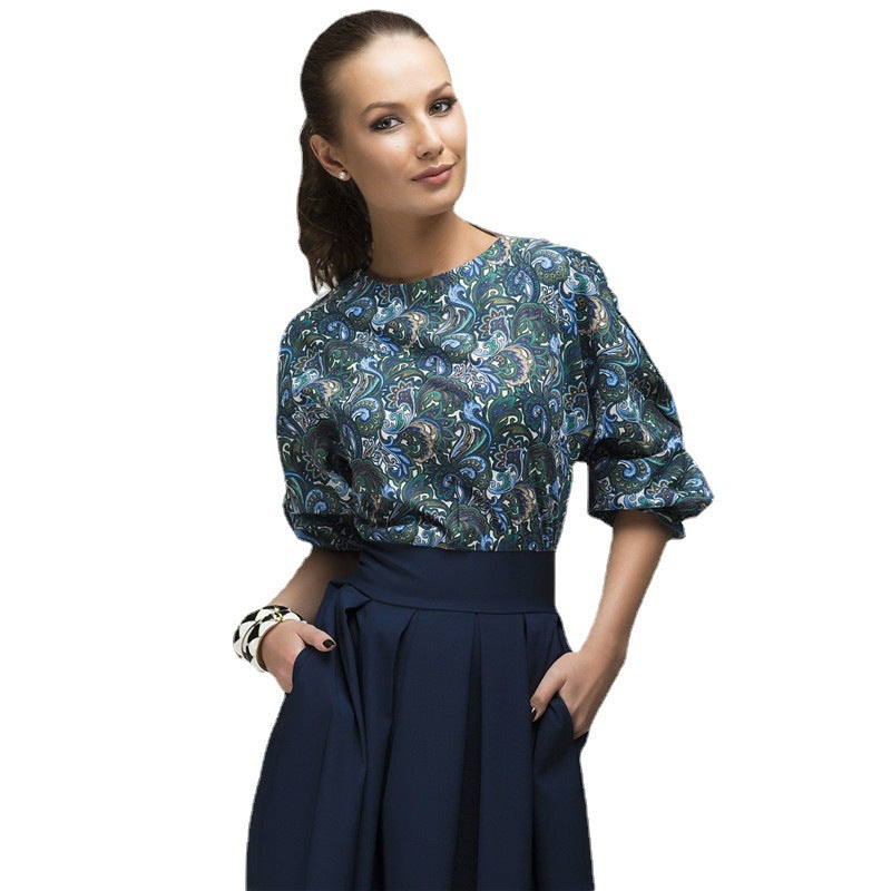 Damen Midikleid mit tailliertem Oberteil aus Jacquard und weitem Faltenrock Echo Archiv