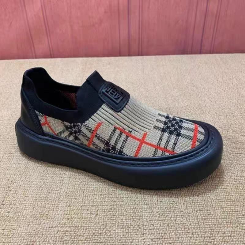 Herren Strick-Slip-on-Sneaker mit elastischem Schaft und dicker Plateau-Sohle Echoarhiv