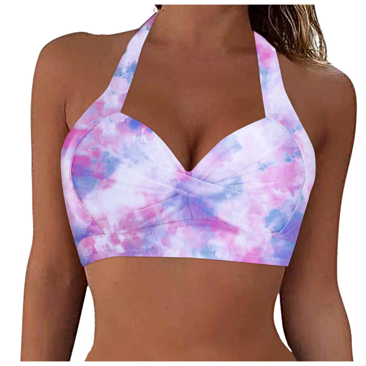 Damen Sportliches Bikinioberteil mit tiefem Ausschnitt und Halter-Design Echo Archiv