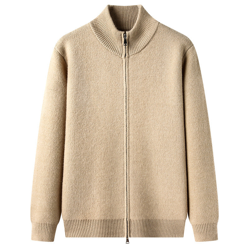 Herren Strickjacke mit modernem Kragen und hochwertiger Textur Echoarchiv