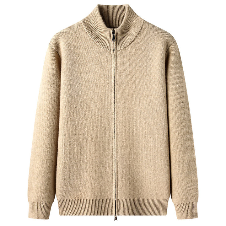 Herren Strickjacke mit modernem Kragen und hochwertiger Textur Echoarchiv