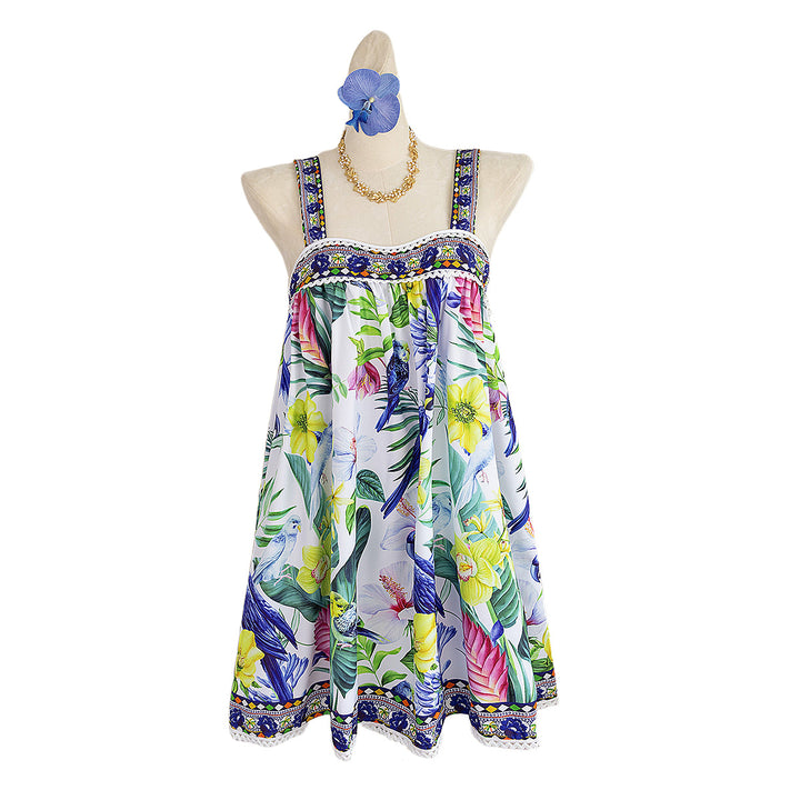 Damen luftiges Sommerkleid mit floralem Muster Echo Archiv