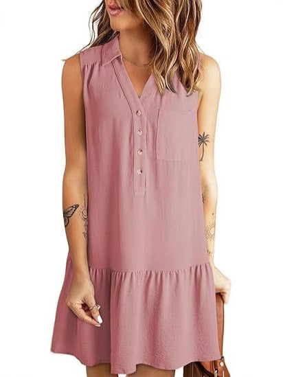 Damen Hemdblusenkleid mit geschmeidigem Fall und elegantem Rüschenabschluss Echo Archiv