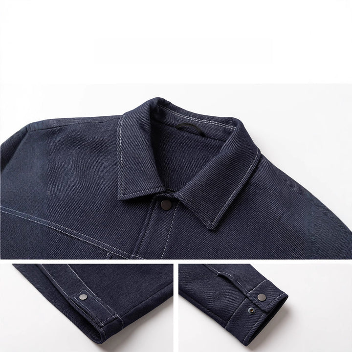Herren lässige Denim-Jacke mit klassischem Schnitt und praktischen Taschen Echoarchiv