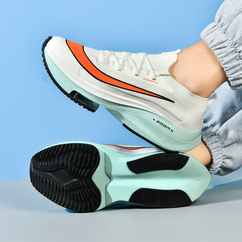 Unisex Performance-Laufschuh mit sockenähnlichem Strickschaft, sichtbarer Luftdämpfung und reaktionsfreudiger Zwischensohle – Tavélo