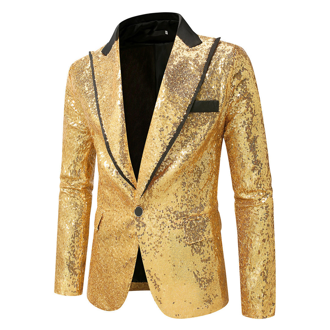 Herren Glitzernder Smokingblazer aus hochwertigem Satin Echoarchiv