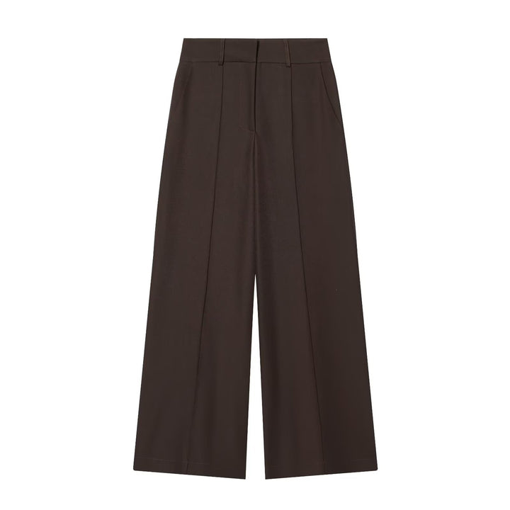 Damen weite Anzughose mit hoher Taille und Falten Echo Archiv
