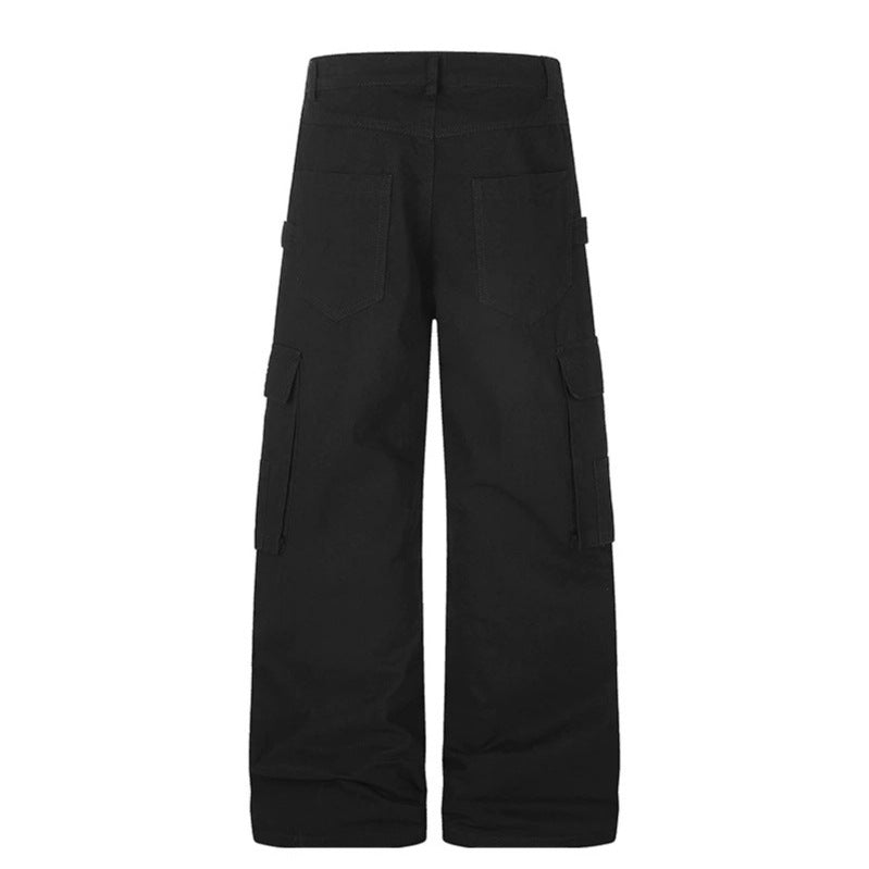 Damen Cargo-Hose mit hohem Bund, Multifunktions-Taschen und weitem Culotte-Schnitt Echoarchiv