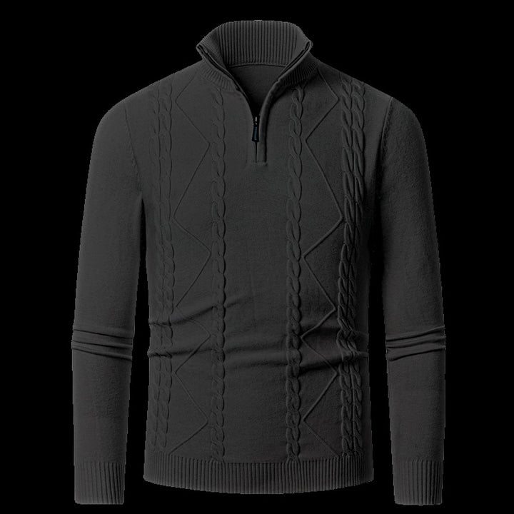 Herren Strickpullover mit modischem Reißverschluss Echoarchiv