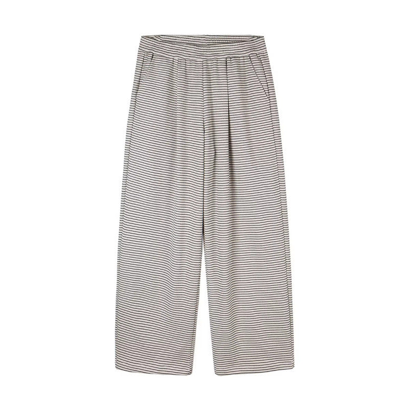 Damen Culotte-Hose mit weitem Bein, hohem Bund und feinem Streifenmuster Echo Archiv