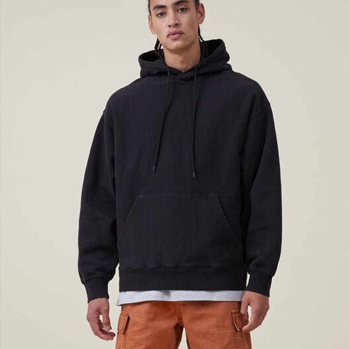Damen oversized Kapuzenpulloverkleid mit Kängurutasche, verlängerter Silhouette und weichem French-Terry – Auréline