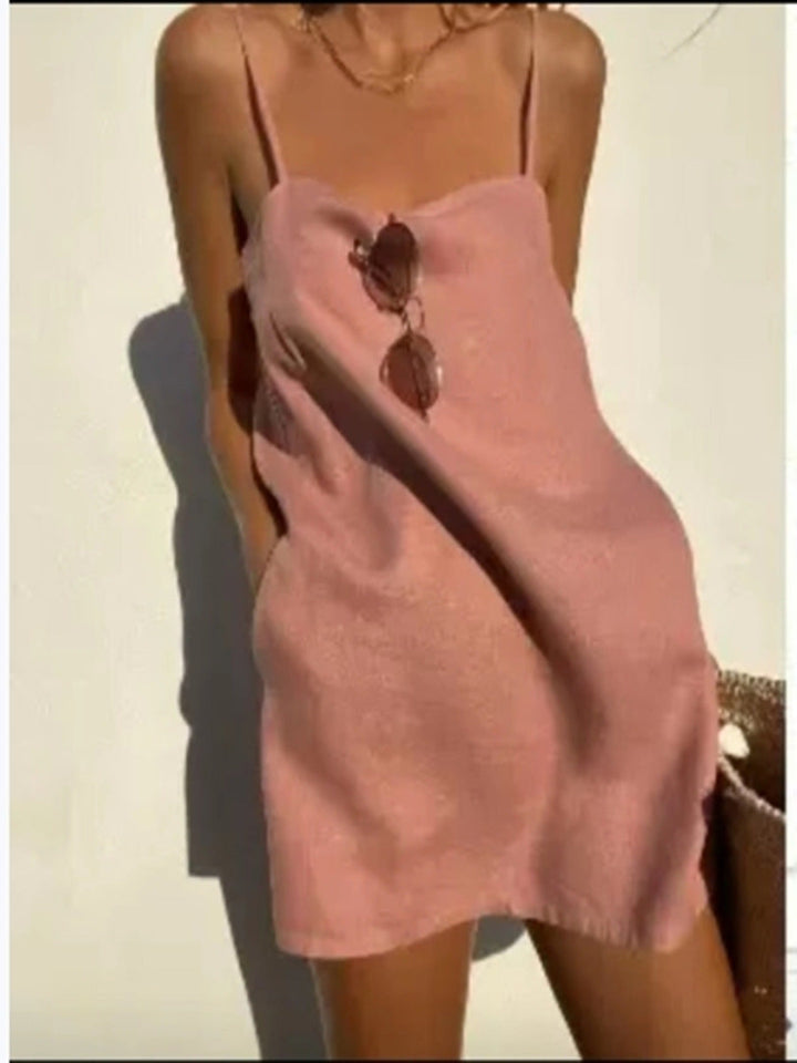 Damen lässiges Trägerkleid aus leichtem Material Echoarchiv