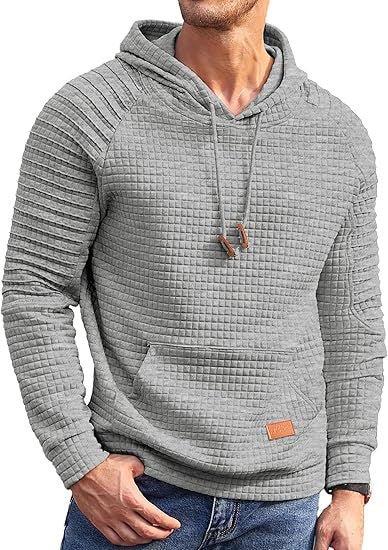 Herren Kapuzenpullover mit strukturiertem Stoff und lässigem Schnitt Echoarchiv