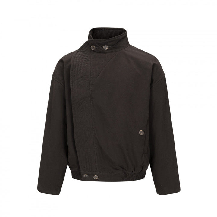 Herren Asymmetrische Kurzjacke mit Stehkragen, gesteppter Frontblende und elastischem Saum Echo Archiv