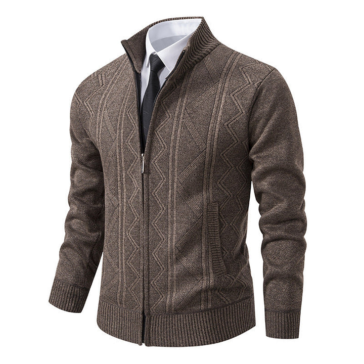 Herren Strickjacke mit Echoarchivrnem Zopfmuster Echoarchiv