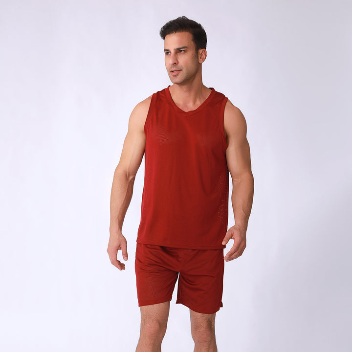 Herren Atmungsaktives Sport-Tanktop mit leichten Shorts Echoarchiv
