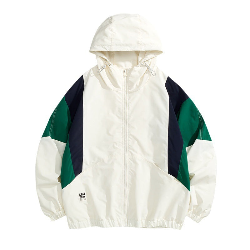 Damen Sportjacke mit Kapuze und Farbblock-Design Echo Archiv