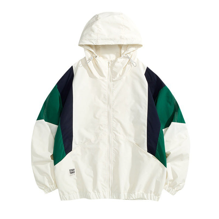 Damen Sportjacke mit Kapuze und Farbblock-Design Echo Archiv