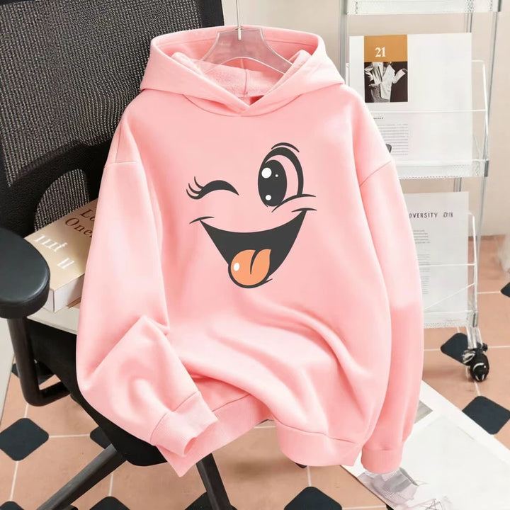 Damen Lustiger Kapuzenpullover mit einzigartigem Emoji-Design Echoarchiv