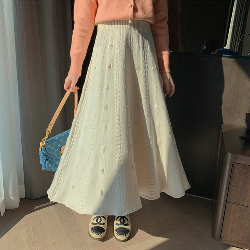 Damen Eleganter, schwingender Maxirock Echo Archiv