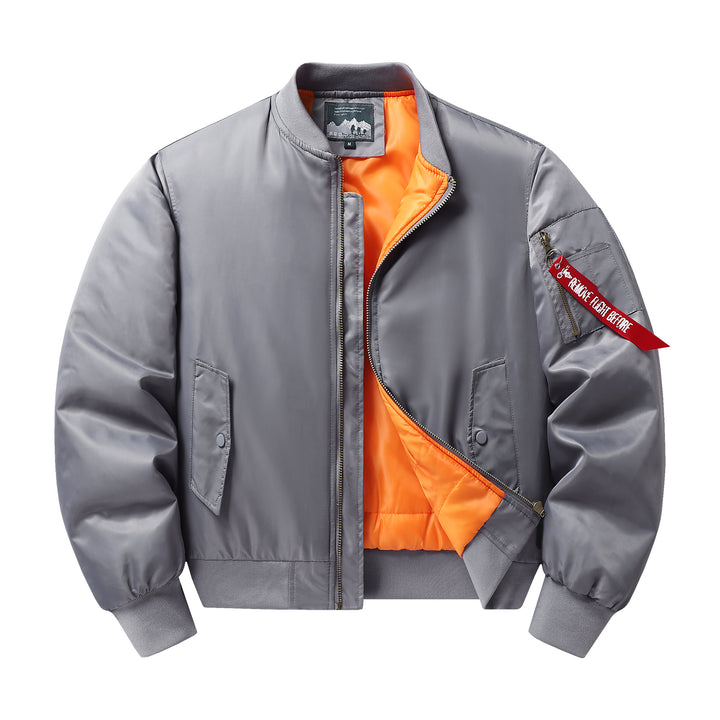 Herren Flieger-Bomberjacke mit kontrastfutter winddichtem Shell und Ärmel-Utilitytasche Echo Archiv