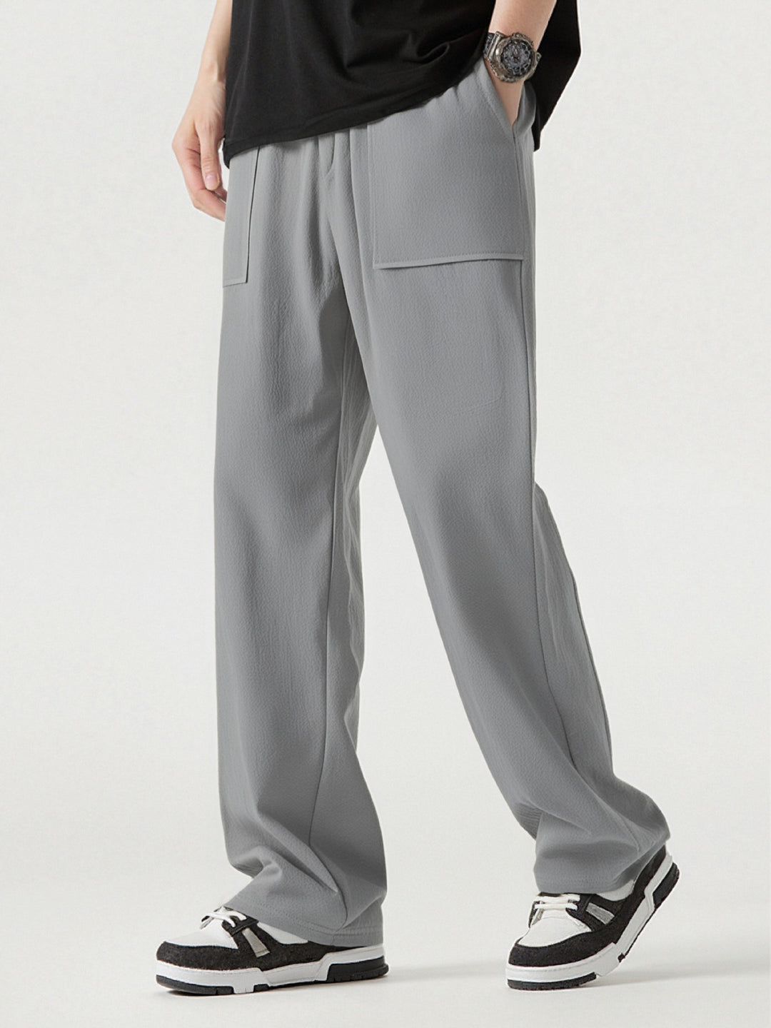 Herren Bequeme Cargo-Hose mit praktischen Taschen und elastischem Bund Echoarchiv