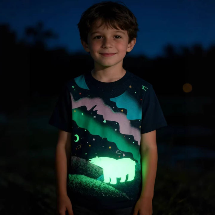 Jungen T-Shirt mit leuchtendem Bärenmotiv Echo Archiv