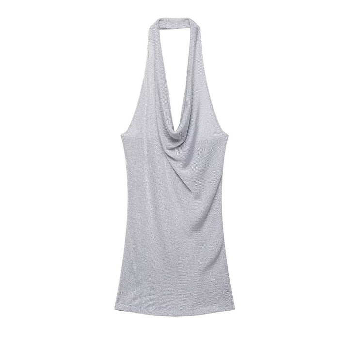 Damen Haltertop mit elegantem Wasserfallausschnitt und figurumspielendem Schnitt Echo Archiv