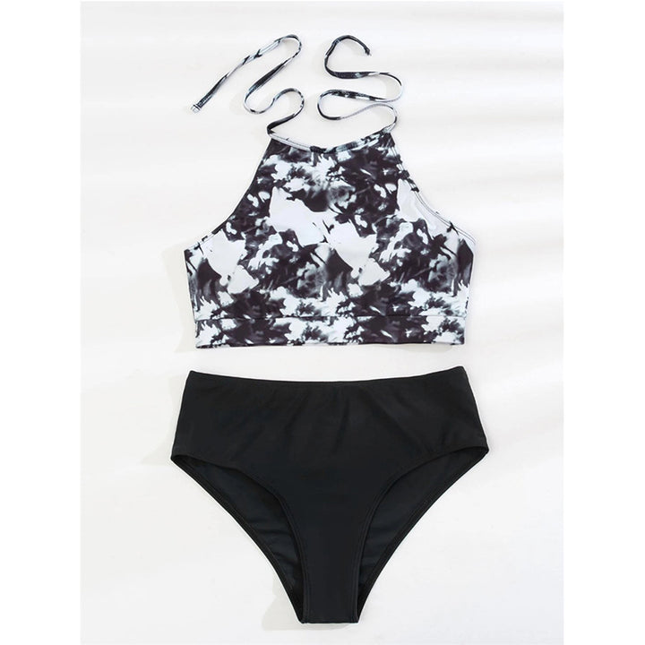 Damen Bikini-Set mit hochgeschlossenem Oberteil und modernem Hosen-Design Echo Archiv