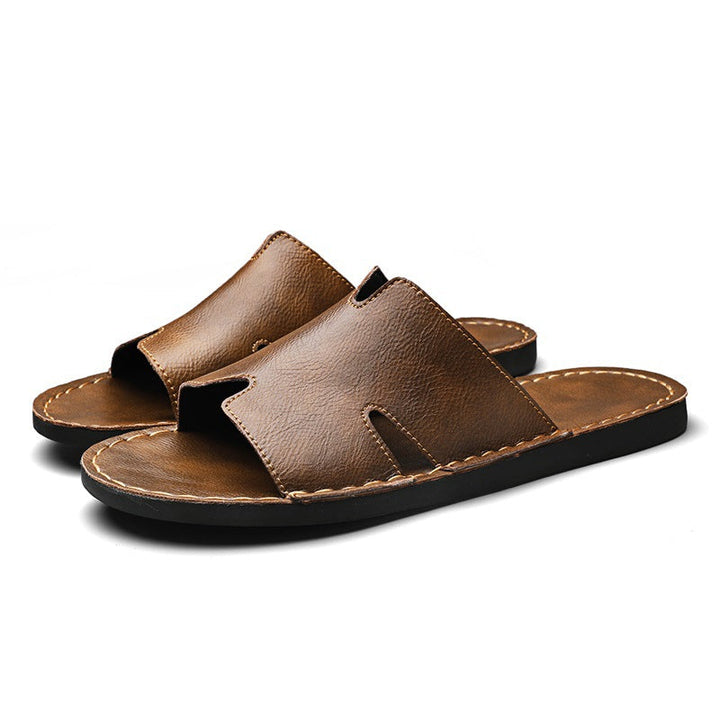 Herren Elegante und bequeme Leder-Sandalen mit verstellbarem Riemensystem – Tavélo