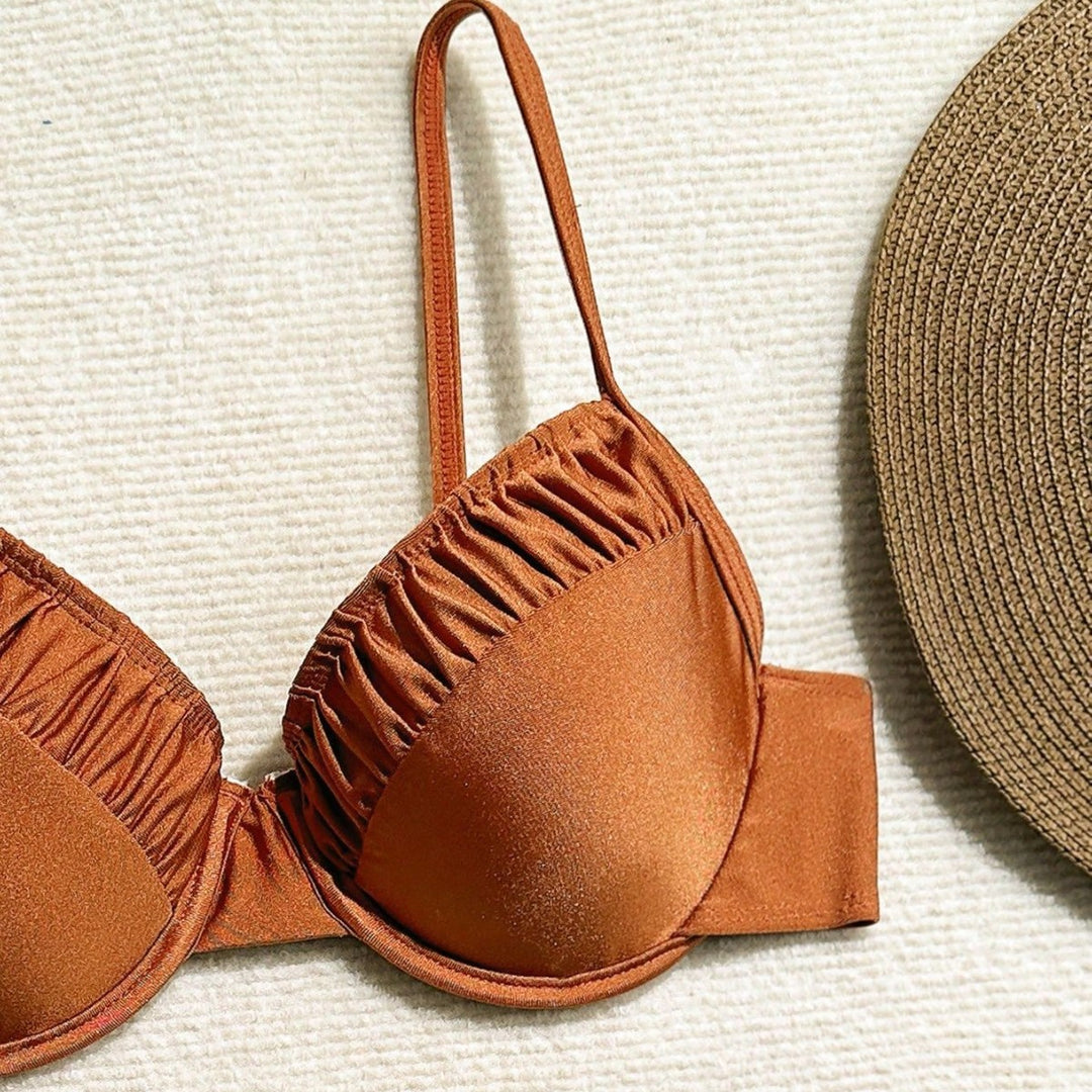 Damen Push-Up-Bikini mit Raffungen und verstellbaren Trägern Echo Archiv
