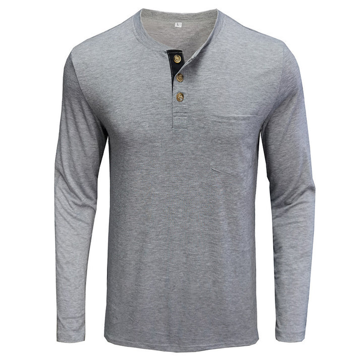 Herren Langarmshirt mit Knopfleiste Echoarchiv