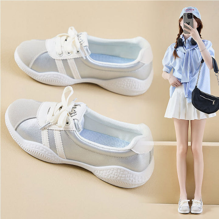 Damen Sneakers mit glanzvollem Obermaterial und atmungsaktivem Innenfutter Echo Archiv