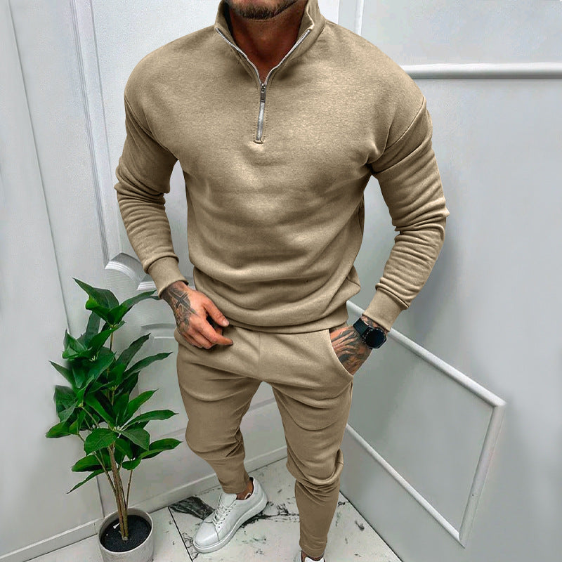 Herren sportives Sweatshirt- und Jogginghose-Set mit Reißverschluss Echoarchiv