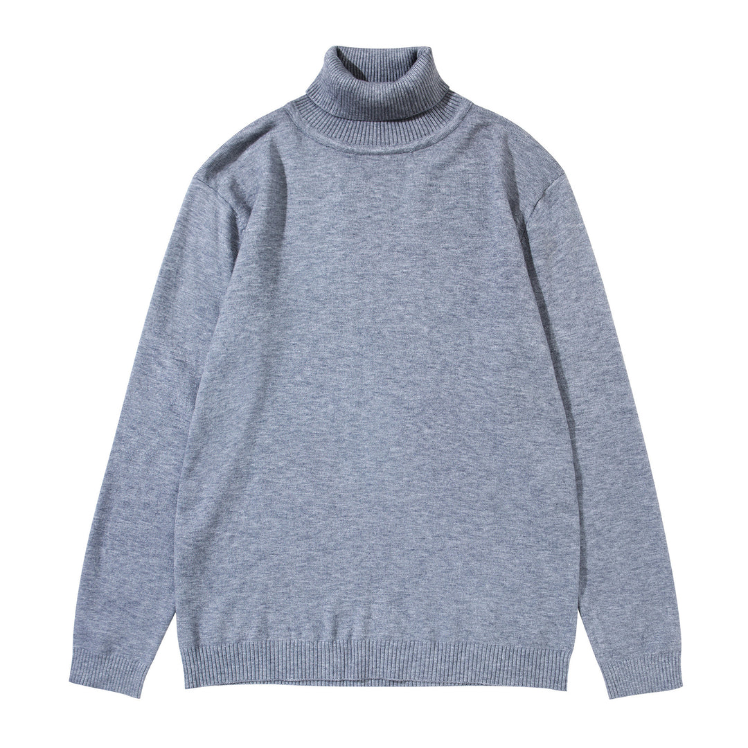 Unisex Rollkragenpullover aus feinem Feinstrick mit geripptem Kragen und überschnittener Schulter Echoarchiv