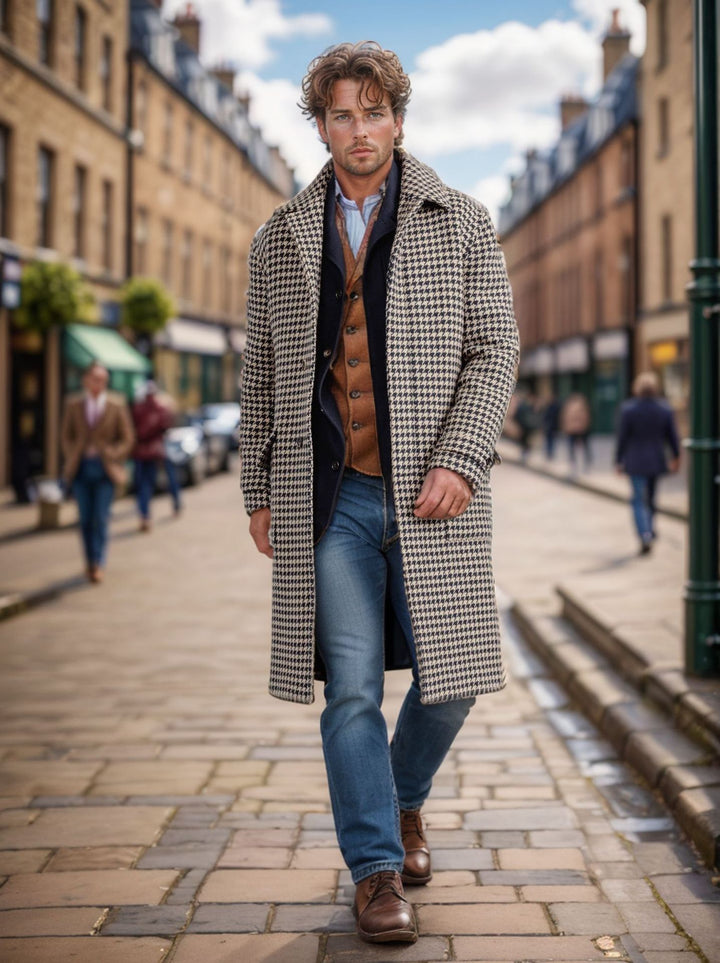 Herren klassischer Wollmantel Echoarchiv