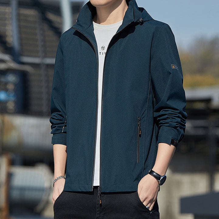 Herren Leichte Funktionsjacke mit verstellbarer Kapuze Echo Archiv