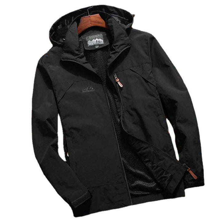Herren Wasserabweisende Softshelljacke mit Fleece Innenfutter, Kapuze und Brusttasche Echo Archiv