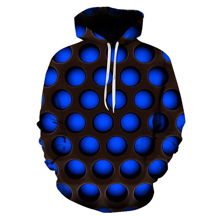 Damen Kreativer Kapuzenpullover mit geometrischem Muster Echoarchiv