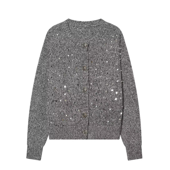 Damen Strickcardigan mit Pailletten und Zierknöpfen Echo Archiv