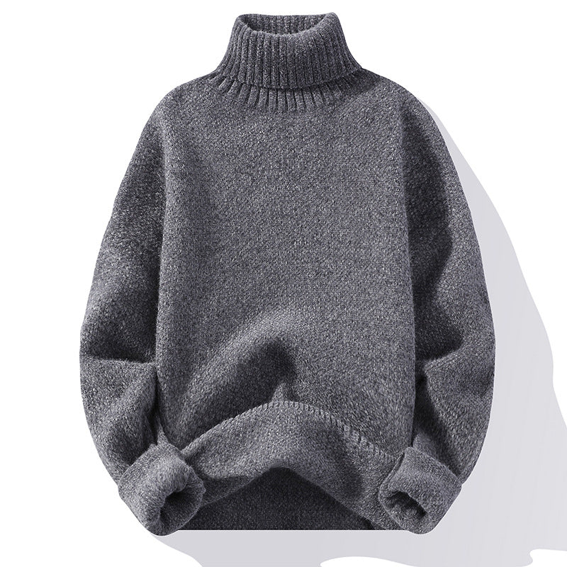 Herren Rollkragenpullover aus Bouclé-Feinstrick mit gerippten Bündchen Echo Archiv